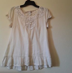 Size 14 Cream colored H&M lace shirt